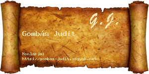 Gombás Judit névjegykártya